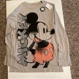 Disney Mickey Mouse XL/TG gray Mickey Long Sleeve Tee
